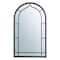 Glitzhome® 33" Black Arched Windowpane Wall Mirror
